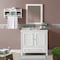 Alaterre Furniture Williamsburg 3pc Wooden Bthrm Vanity Set - 36-in. L Vanity, 30-in. L Mirror, 25-in. Wall Shelf, Wht AVAN3600WHBB - alternate 3